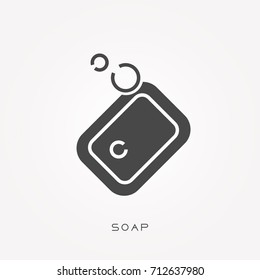 Silhouette icon soap