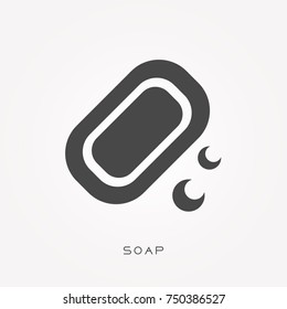 Silhouette icon soap