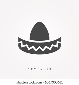Silhouette Icon Sombrero