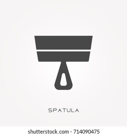 Silhouette icon spatula