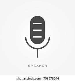 Silhouette icon speaker
