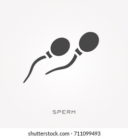 Silhouette icon sperm