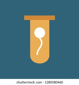 Silhouette icon sperm in vitro