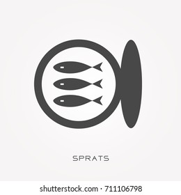 Silhouette icon sprats