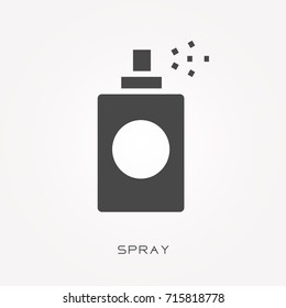 Silhouette icon spray