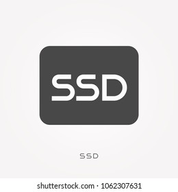 Silhouette icon SSD