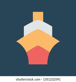 Silhouette icon steamer ship