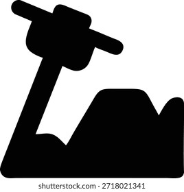 Silhouette-Ikone eines starken Arms Flex Bicep beim Anheben einer Hantel, die Fitness und Kraft darstellt. Ideal für Fitnessstudio-Branding, Workout-Apps, Gesundheitsartikel, Sportwerbung und Motivationsinhalte auf Websites und Social-Media-Plattformen.