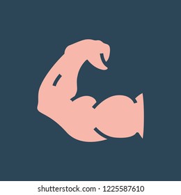 Silhouette icon strong hand