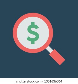 Silhouette icon study of finance