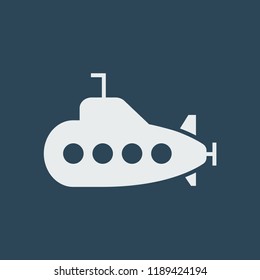 Silhouette icon submarine