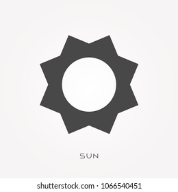 Silhouette icon sun