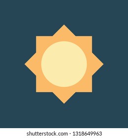 Silhouette icon sun