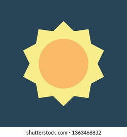 Silhouette icon sun