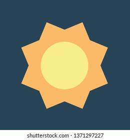 Silhouette icon sun