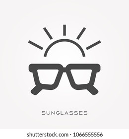Silhouette icon sunglasses