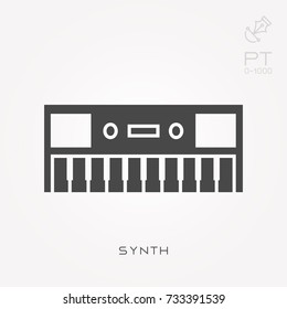 Silhouette icon synth