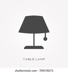 Silhouette icon table lamp