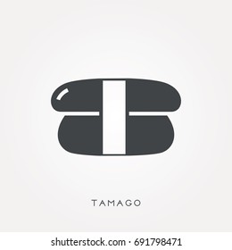 Silhouette icon tamago