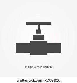 Silhouette icon tap for pipe