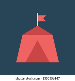 Silhouette icon tent