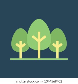 Silhouette icon three trees
