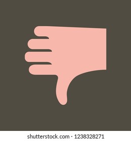 Silhouette icon thumb down
