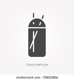 Silhouette icon toothpick