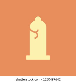 Silhouette icon torn condom