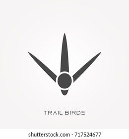 Silhouette icon trail birds
