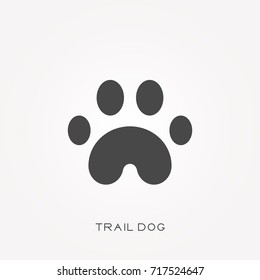 Silhouette icon trail dog