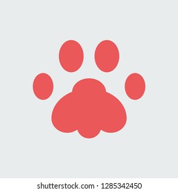 Silhouette icon trail, paw, cat