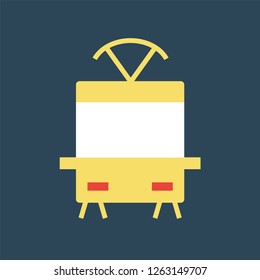Silhouette icon tram