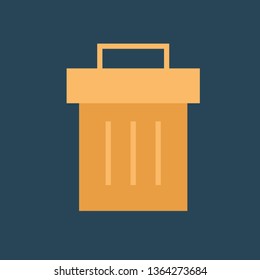 Silhouette icon trashcan