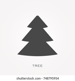 Silhouette icon tree