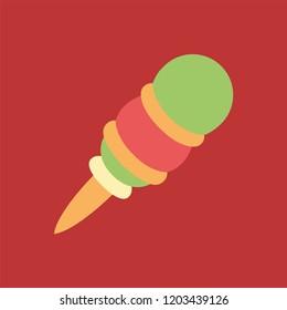 Silhouette icon triple ice cream