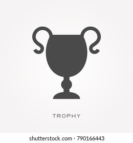 Silhouette icon trophy