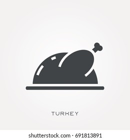 Silhouette icon turkey