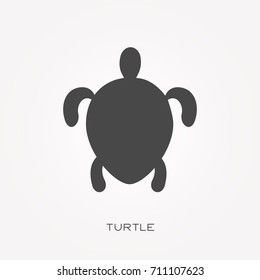 Silhouette icon turtle