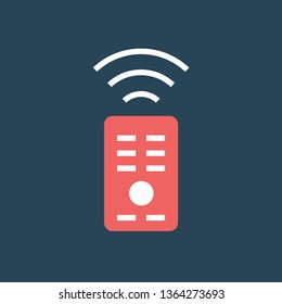 Silhouette icon TV remote
