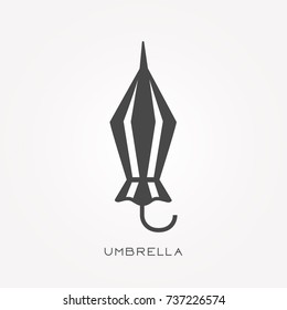 Silhouette icon umbrella