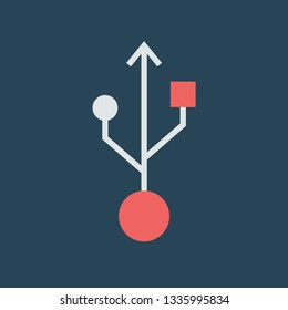 Silhouette icon usb