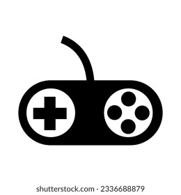 silhouette icon of vdo game symbol,vector illustration