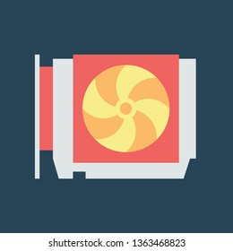 Silhouette icon video card