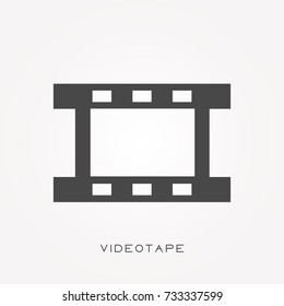 Silhouette icon videotape