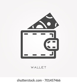 Silhouette icon wallet