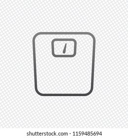 silhouette or icon of weights, simple outline. On grid background