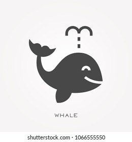Silhouette icon whale