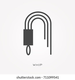 Silhouette icon whip