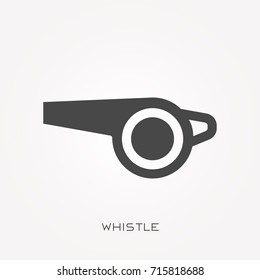 Silhouette icon whistle
